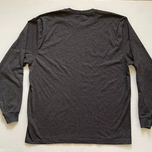 Carhartt Men's Loose Fit Long Sleeve Gray T-SHIRT Large Logo - Picture 3 of 8